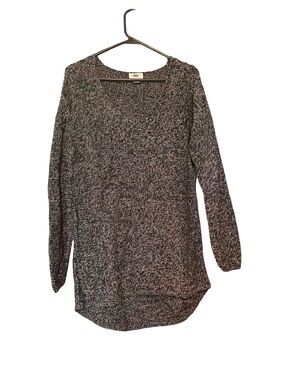 Old Navy Black & White Marled Knit Sweater